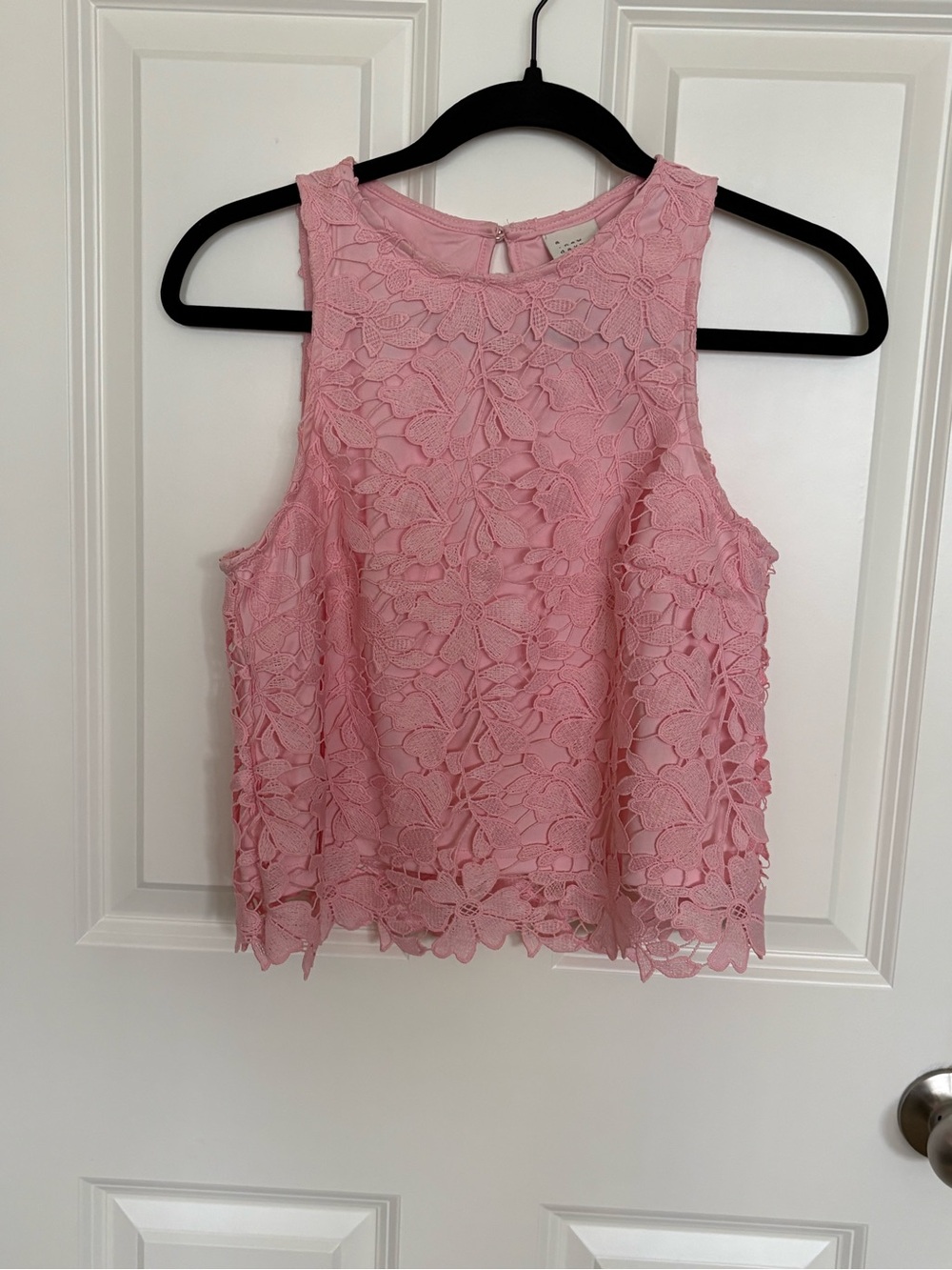 a new day Pink Floral Lace Sleeveless Camisole Top
